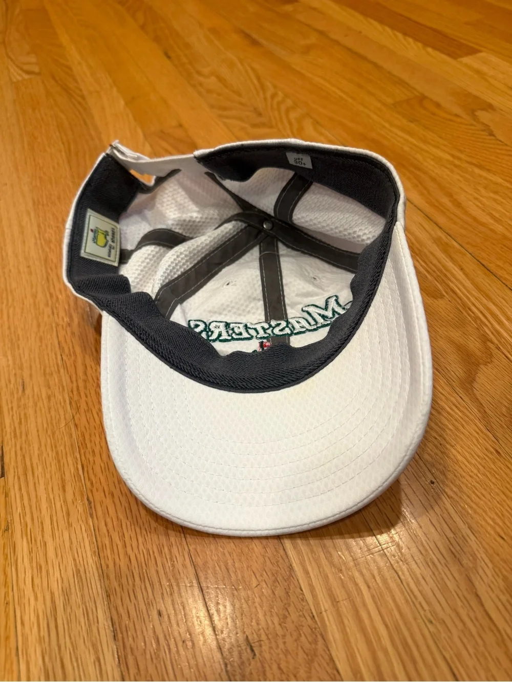 Masters White Golf Hat with Yellow Logo